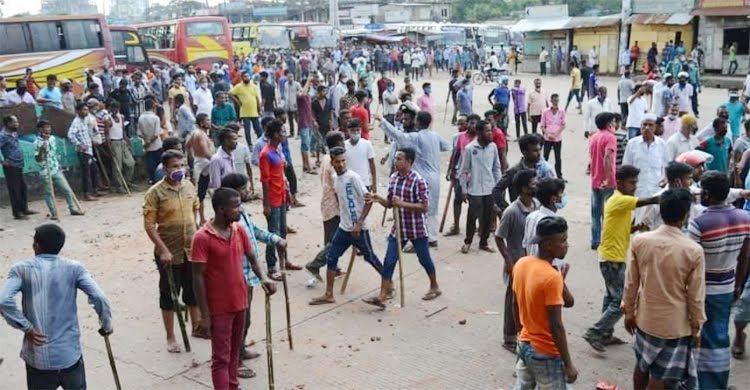 সিলেটে র্যাব-পুলিশের সঙ্গে শ্রমিকদের সংঘর্ষ