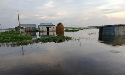 সুনামগঞ্জে নতুন করে বন্যায় বিভিন্ন এলাকা প্লাবিত