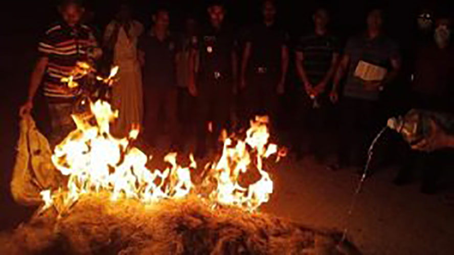 লাখাইয়ে অবৈধ কারেন্ট জাল ধ্বংশ করা হয়েছে