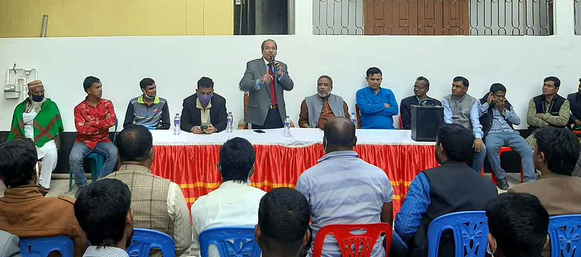 হবিগঞ্জ পৌর নির্বাচনে নৌকার সমর্থনে তাঁতী লীগের সভা