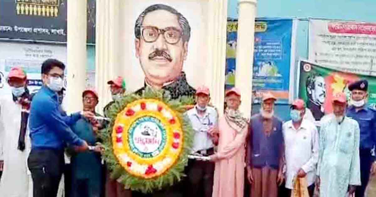 লাখাইয়ে ৭ই মার্চ উপলক্ষে পুষ্পস্তবক অর্পণ ও মুক্তিযোদ্ধা সমাবেশ