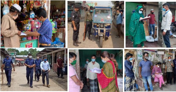 লকডাউনের ২য় দিনে প্রশাসনের তৎপরতা