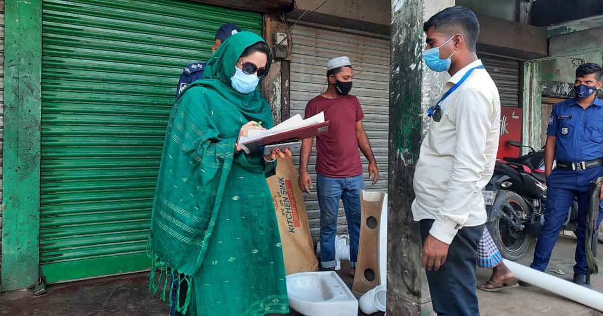 লকডাউনের ৩য় দিনে ৬৪ টি মামলায় ৬৪ জনকে অর্থদন্ড