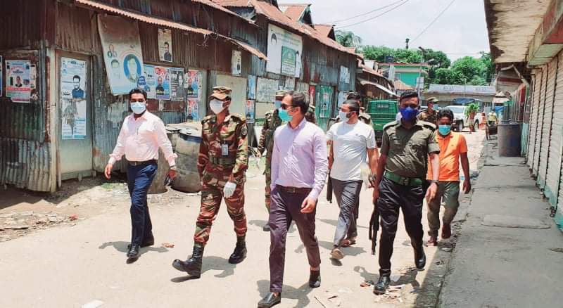 লকডাউনের ৫ম দিনে আজমিরীগঞ্জে ৭ জনকে ২,৬০০ টাকা অর্থদন্ড