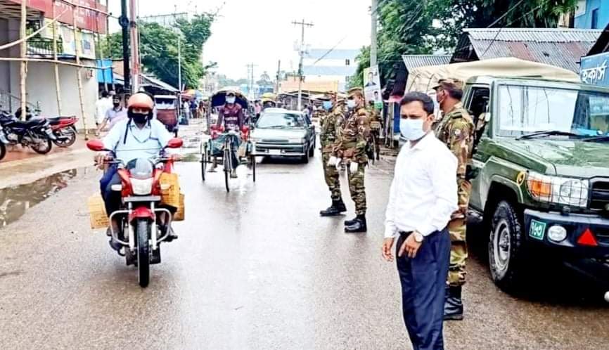 নবীগঞ্জে প্রশাসন ও সেনাবাহিনীর যৌথ অভিযান ৪ মামলা ও ১৩ হাজার টাকা জরিমানা