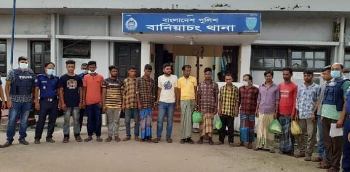 বানিয়াচংয়ে পুলিশের বিশেষ অভিযান ॥ সাজাপ্রাপ্তসহ ১৪ আসামী গ্রেফতার