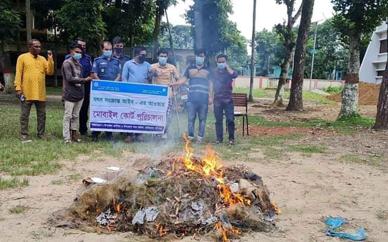 বানিয়াচংয়ে ১৫ হাজার মিটার নিষিদ্ধ কারেন্ট জাল জব্দ