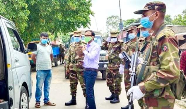 লাখাইয়ে লকডাউন বাস্তবায়নে মোবাইল কোর্টের অভিযান