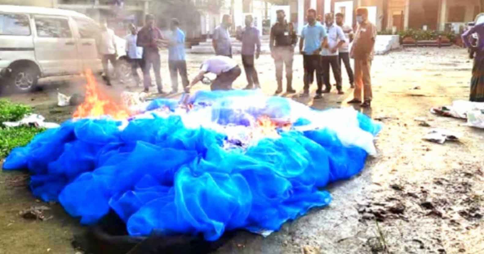 মাধবপুরে অবৈধ কারেন্ট জাল জব্ধ