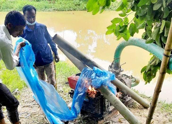 মাধবপুরে অবৈধ বালু উত্তোলনকারীদের বিরুদ্ধে অভিযান