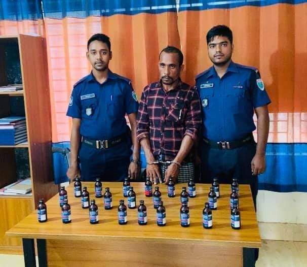 হবিগঞ্জের মাধবপুরে ফেনসিডিলসহ আটক এক