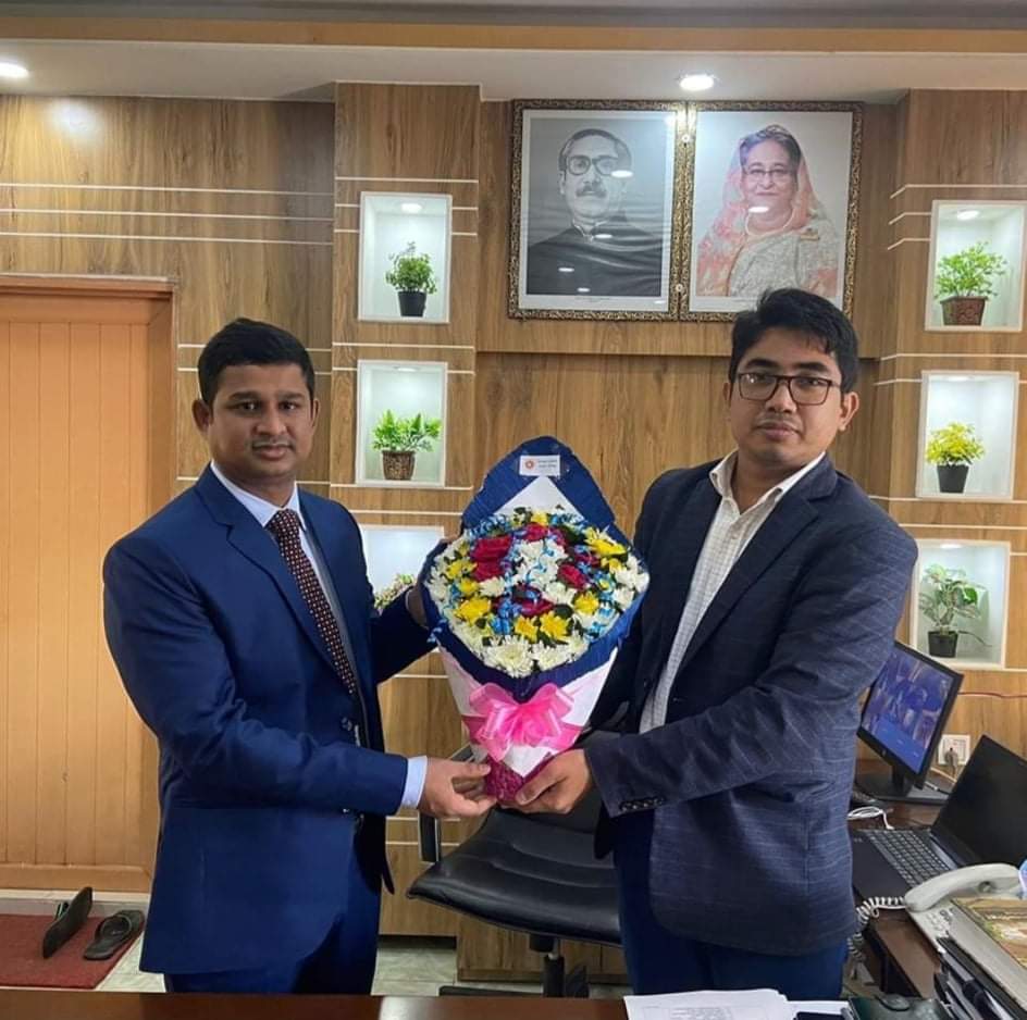 লাখাইর নবাগত ইউএনও শরীফ উদ্দিন এর যোগদান