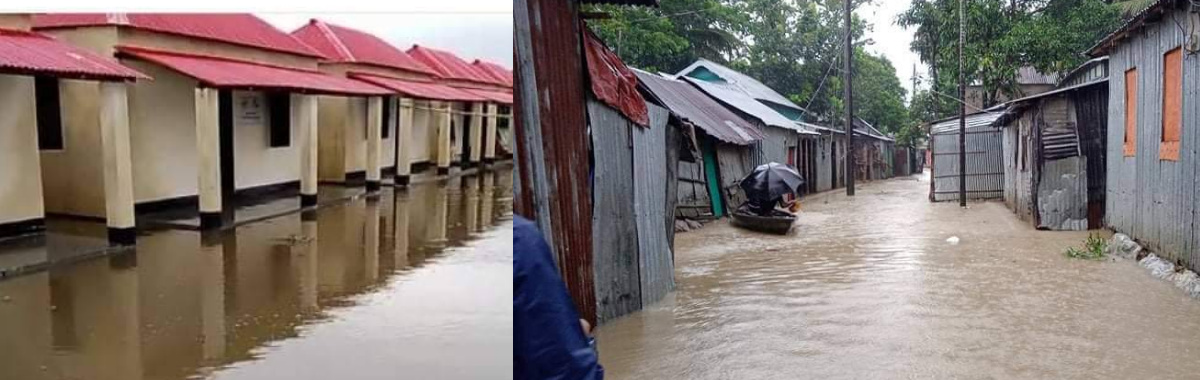 আজমিরীগঞ্জের সকল শিক্ষা প্রতিষ্ঠানকে আশ্রয় কেন্দ্র ঘোষণা, ভয়াবহ রূপ নিচ্ছে বন্যা