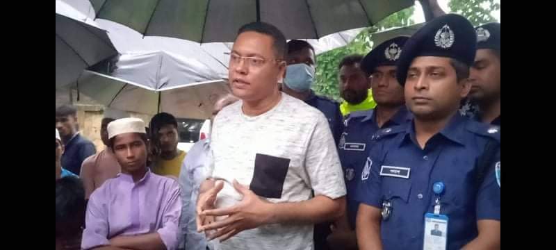 জেলার বন্যা পরিস্থিতি পরিদর্শন করলেন পুলিশ সুপার এস এম মুরাদ আলী
