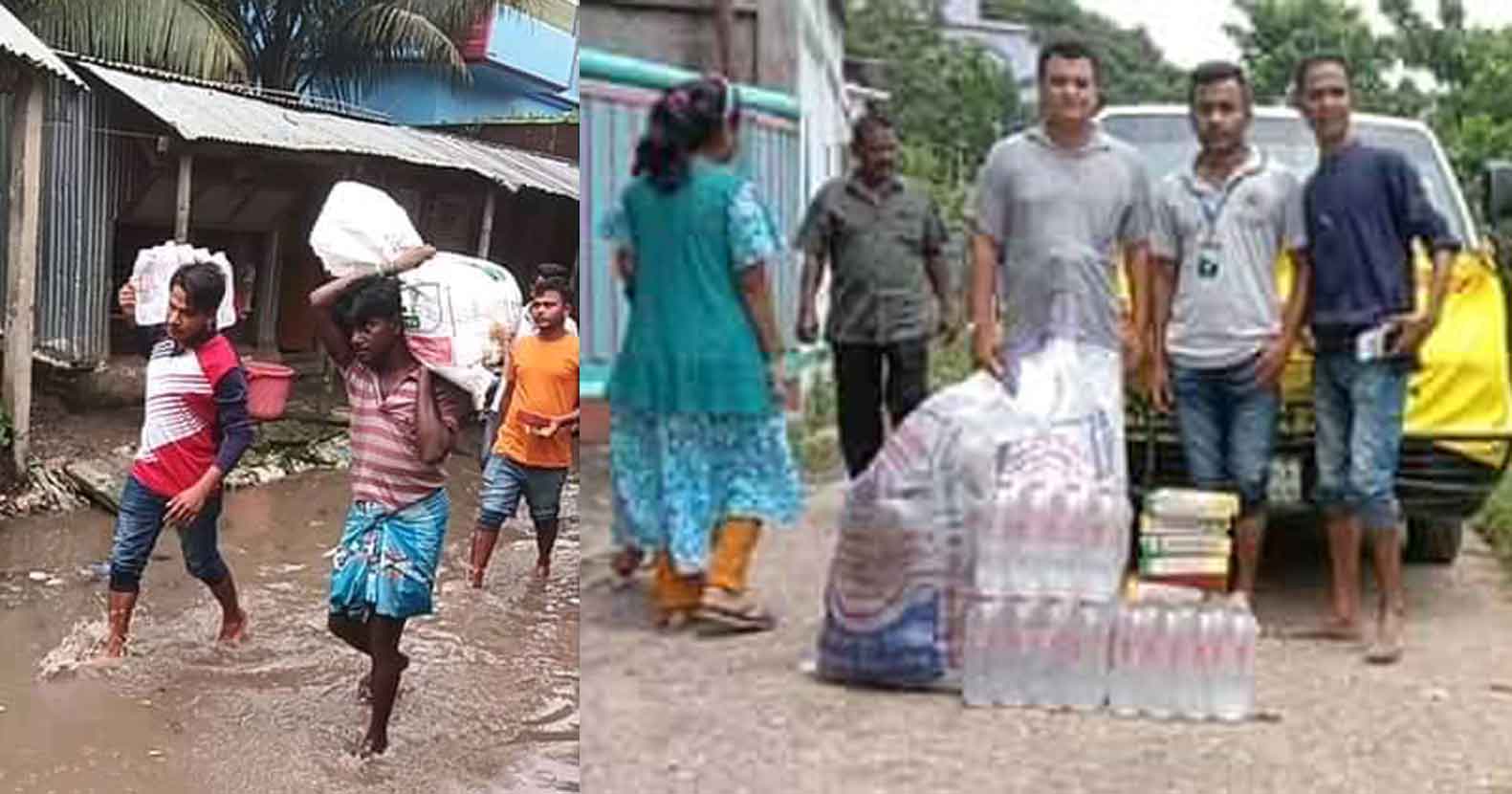 বানিয়াচং ও আজমিরীগঞ্জে “আমরা-স্বজন” এর শুকনো খাবার বিতরন