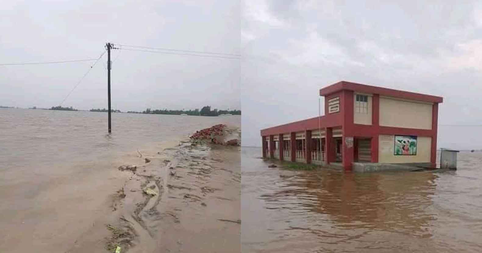 বৃষ্টি ও ঢলের পানিতে তলিয়ে যাচ্ছে বানিয়াচংয়ের হাওরাঞ্চল