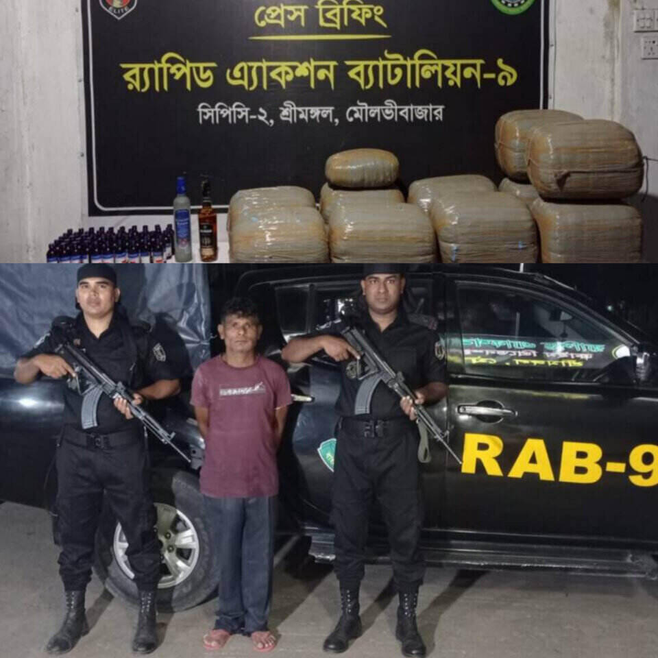 চুনারুঘাট থেকে মাদকসহ গ্রেফতার ১