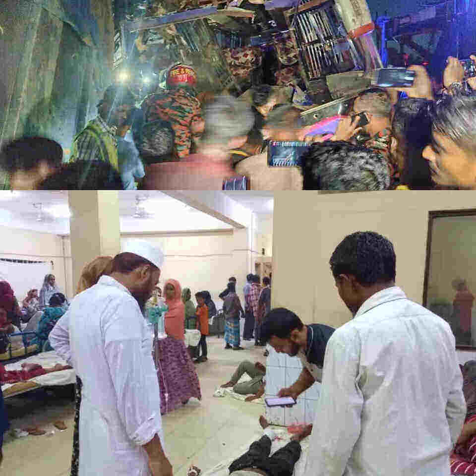 শায়েস্তাগঞ্জে মুখোমুখি সংঘর্ষে ২ চালক নিহত ! আহত ১০