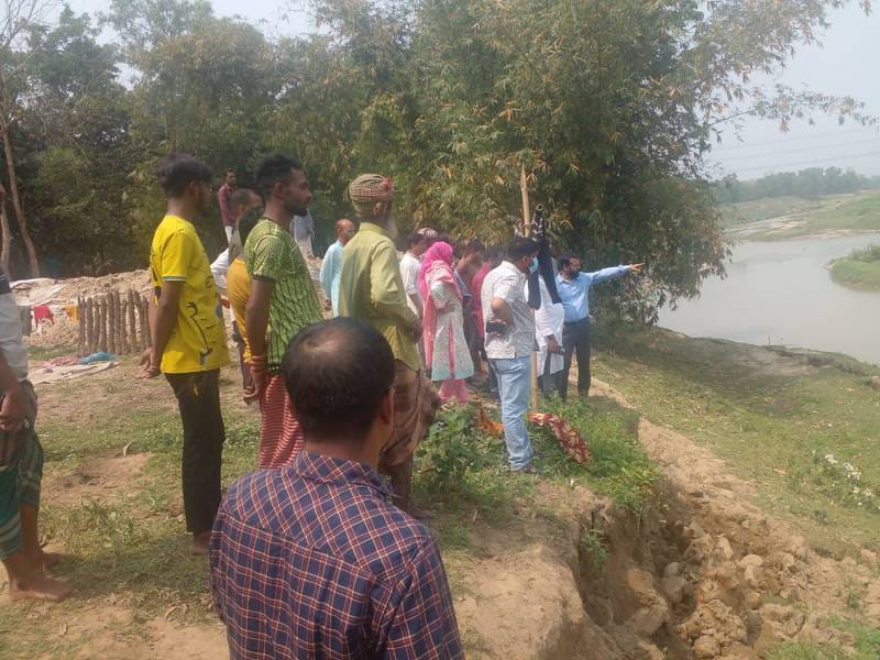 শায়েস্তাগঞ্জে নদীর বাঁধ এখনও মেরামত হয়নি , দুশ্চিন্তায় কয়েক হাজার মানুষ