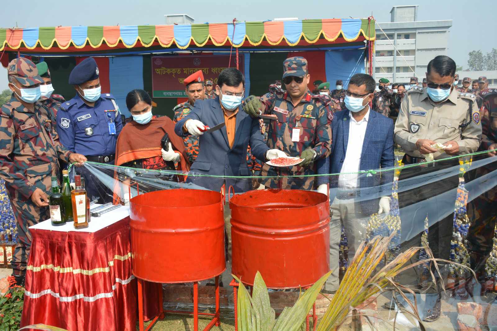 হবিগঞ্জে সাড়ে ৭ কোটি টাকার মাদক ধ্বংস করলো বিজিবি