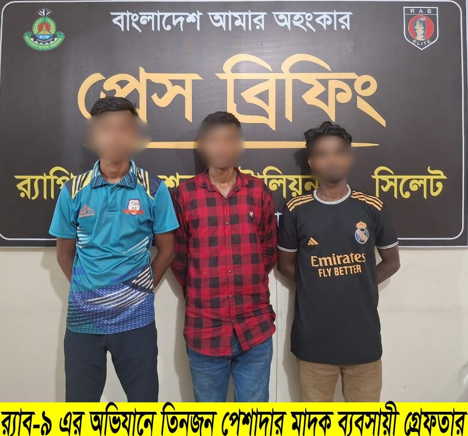 শায়েস্তাগঞ্জে র্যাবের অভিযানে ৩০ কেজি গাঁজাসহ ৩ মাদক কারবারি আটক